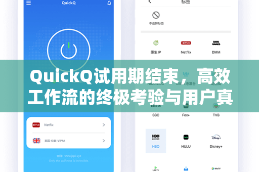 QuickQ试用期结束，高效工作流的终极考验与用户真实体验全解析